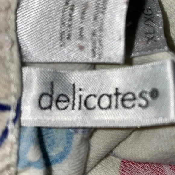 DELICATES pajama pant Christmas light print elastic waistband drawstring size XL - Picture 5 of 10